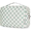Narwey Beauty Case da Viaggio, Beauty Case da Appendere per Donna Uomo, Borsa da toilette Wash Bag da Travel Kit Viaggio, Trousse Pochette Trucchi Donna per Viaggio Accessori (Scacchiere Verde Menta)