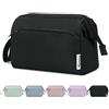 Narwey Spalancato Porta Trucchi Trousse Trucchi Donna Organizer, Beauty Case da Viaggio Donna Pochette Trucchi Make up Bag Idee Regalo Ragazza (Nero)