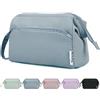 Narwey Spalancato Porta Trucchi Trousse Trucchi Donna Organizer, Beauty Case da Viaggio Donna Pochette Trucchi Make up Bag Idee Regalo Ragazza (Blu Grigio)