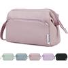 Narwey Spalancato Porta Trucchi Trousse Trucchi Donna Organizer, Beauty Case da Viaggio Donna Pochette Trucchi Make up Bag Idee Regalo Ragazza (Rosa)
