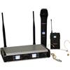 Bespeco GM9882HP Doppio Radiomicrofono Wireless Palmare + Headset UHF