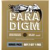 Ernie Ball Set di 3 Mute per Chitarra Acustica Paradigm Light 80/20 Bronze 11-52