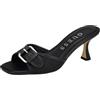 GUESS Sandalo Dista con Tacco Donna, Nero 002., 41 EU