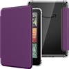 MoKo Custodia per Kindle Paperwhite 12a Gen & Colorsoft 2024, Viola Scuro | Cover Leggera con per eBook Reader in TPU Morbido Auto Sveglia/Sonno