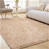 OMERAI Tappeti Salotto Shaggy Tappeto a Pelo Lungo Tappeto Peloso Soggiorno Salotto Moderno Cameretta Tappeti Pelosi Camera da Letto Morbido Tappetino Antiscivolo Morbido e Soffice Beige 90x150cm