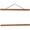 FTVOGUE Portafoto magnetico in legno Cornice in legno naturale Picture Poster Artwork Tela Hanger Per la decorazione domestica legno di teak(40cm-legno di teak)