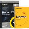 Norton 360 Advanced | 10 Dispositivi | 1 Anno | Con 200 GB di backup nel cloud