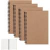 CYH Blocco Note A5, 4 Pezzi Quaderno da Disegno Spiralati Sketchbook, 100