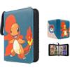 Pokemon Card 4x4 Album PU Zipper | Trading Card Collection Book Sleeves Protect