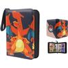 Pokemon Card 4x4 Album PU Zipper | Trading Card Collection Book Sleeves Protect