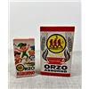 DUE CONFEZIONI ORZO ASBORNO 3 GOBBETTI ANNI '60 NO ORZORO ORZOBIMBO ANNI 60