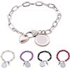 Eurowagens 5Piece Metallo Calore Trasferimento Bracciale Vuoto Board Portachiavi per Fai
