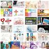 PRICARO 'pricaro Set di biglietti, per tutte le occasioni con buste"Motivi 1, A6, 50 pez