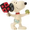 Enesco Peanuts By Jim Riva Snoopy Playing Pickleball Miniatura Figurina