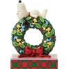 Enesco Peanuts By Jim Riva Snoopy Sleeping On Natale Corona Happy Vacanza
