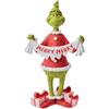 Enesco Department 56 Dr. Seuss Il Grinch Con Il Banner Di Buon Natale Figurina