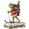 Enesco Dr.Seuss Grinch By Jim Riva Santa Skiing Con Giocattolo Borsa Figurina