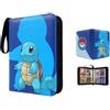 Pokemon Card 4x4 Album PU Zipper | Trading Card Collection Book Sleeves Protect