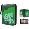 Pokemon Card 4x4 Album PU Zipper | Trading Card Collection Book Sleeves Protect