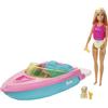 MATTEL Barbie Playset con Motoscafo Galleggiante, Cucciolo e Accessori