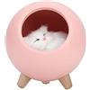 Natudeco Luce Notturna per Gatti Piccola casa per Animali Domestici Luce Notturna a LED Ricarica USB Luce per Dormire Gattino Luce Notturna per Camera da Letto Regalo di Compleanno di Natale(Rosa)