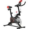 HOMCOM Cyclette, Cyclette Fitness con Display LCD, Sensore di Frequenz