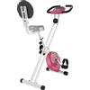 HOMCOM Cyclette Pieghevole da Interno con Resistenza Magnetica a 8 Liv