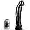 Dildo anale curvo/spina anale All Black - Lunghezza 33 cm - Nero 1 St
