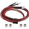 Drfeify Luci LED per Auto RC,Fari dell'automobile della Deriva Modello 4PCS Parti Ricambio Fari da (2 luci Bianche e 2 luci Rosse)