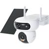 Ezviz HB90 + Solar Panel - Telecamera Wi-Fi a doppio obiettivo con registrazione per tutto il giorno + pannello solare da 8 W