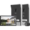 Ezviz HP7 2 ENTRY KIT - Kit Videocitofono Smart Home 2K per 2 Ingressi con Monitor Touch