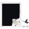 WOLTU Tenda Oscurante 100% Senza Forature per Lucernari, Tagliabile e Regolabile con Chiusure a Strappo, Tenda Portatile per Finestre Camera da Letto e Viaggi, 145x300 cm, Nero