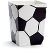 PartyDeco 6 Scatole da Popcorn Calcio - Nero