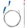 wodemeilon Pulitore per scarico, 2 pezzi, a spirale, per la pulizia dei tubi, 3 m e 0,6 m, a spirale, per la pulizia dei tubi con Drill Tip Drain Snake