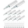 QWORK® 10 Pezzi Chiusure a Spinta per Aprire la Porta Armadi, Chiusura Magnetica Soft Close, Fissaggio a Vite, per Cassetti, Comò
