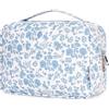 Narwey Beauty Case da Viaggio, Beauty Case da Appendere per Donna Uomo, Borsa da toilette Wash Bag da Travel Kit Viaggio, Trousse Pochette Trucchi Donna per Viaggio (Fiore Azzurro Piccolo)