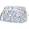 Narwey Spalancato Porta Trucchi Trousse Trucchi Donna Organizer, Beauty Case da Viaggio Donna Pochette Donna Trucchi Make up Bag Idee Regalo Ragazza (Foglie Blu)