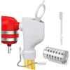 MMOBIEL Macchina per la Pasta per KitchenAid Impastatrice Planetaria di MMOBIEL - 7-in-1 Pressa per Pasta con 7 Piatti Intercambiabili pour Fusilli, Rigatoni, Spaghetti, Bucatini, Fettuccine & Macaroni