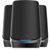 NETGEAR Orbi Mesh WiFi 6E Quad Band RBKE963B | Router con 2 Satelliti, Copre 800 m², 200 Dispositivi, Velocità Fino a 10.8 Gbps, Nero