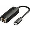 BAUDCOM Adattatore da USB-C a Ethernet, Scheda di Rete LAN RJ45 da 100 Mbps, Convertitore Tipo C a RJ45 con Chip Realtek RTL8152B, Plug & Play per Windows 11/10/7, Mac, Laptop, Smartphone, Tablet (Nero)