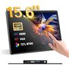 Golday Schermo industriale portatile da 15,6 pollici con touch screen, monitor portatil
