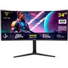 YEYIAN Proact FV234 - Monitor da gioco da 34", curvato WQHD (3440 x 1440), panne