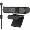 Eurowagens Camera USB WindowsHello 1080P Con 2 Microfoni Rotante Per PC