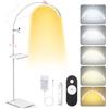Adonafy Lampada Extension Ciglia Professionale: 18 Lampada Per Extension Ciglia Regolabile - Testa Regolabile a 360°& 5 Colori Dimmerabili Lampada Ciglia Per Tatuaggi, Salone, Casa, Bianco