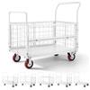 VEVOR Carrello a Piattaforma Cesto con Gabbia, Capacità Carico max. 907,18 kg, Carrello a Pianale Contenitore a Griglia per Trasporto Merci Pacchi Logistica Lavanderia, 1130 x 675 x 1070 mm