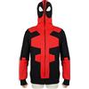CosplayStudio Felpa con cappuccio per i fan della Deadpool con maschera, con cappuccio e cerniera nel design Wade Wilson, taglie: S - L, Nero , S