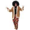 WILBERS & WILBERS - Costume hippie da uomo | Set da 2 pezzi, outfit Flower Power con giacca e pantaloni per festival, carnevale