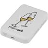 Powerbank wireless in ABS riciclato 5.000 mAh Miren personalizzate o neutre