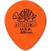 Jim Dunlop DUNLOP 413R TORTEX TEAR DROP ORANGE 0.6, Confezione da 72 Plettri Tortex, Forma a Goccia, Colore Orange 0.6 mm