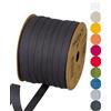 Halbach Seidenbänder Nastro di cotone, 10 mm x 30 m, 100% cotone, per fai da te, al metro, per decorazioni, fai da te, per lavori di cucito, colore: grigio scuro